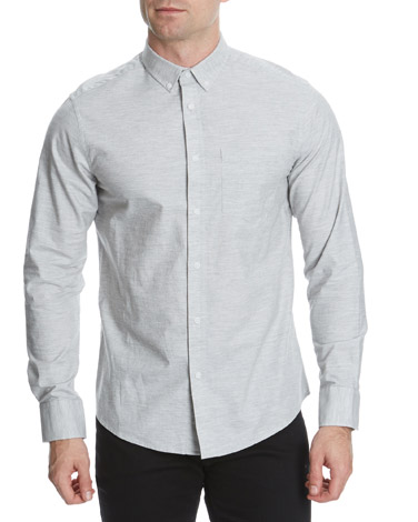 Centered Melange Button Down Shirt